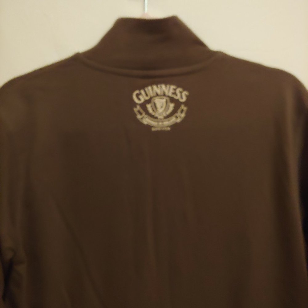 Official Guinness army green zip sweatshirt with mock turtleneck - Picture 5 of 8